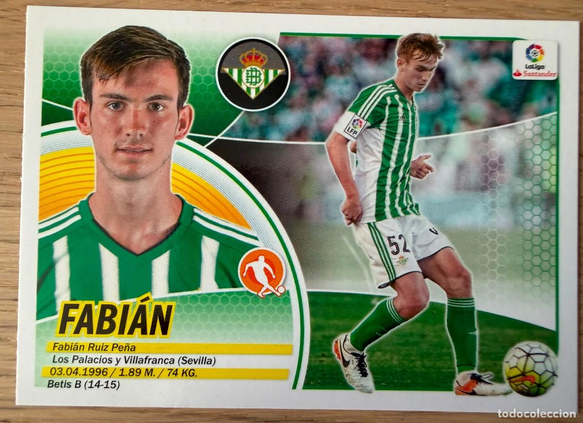 Cartes &agrave; collectionner de Football: 13B 13 B FABIAN ROOKIE REAL BETIS 16 17 2016 2017 LIGA SANTANDER COLECCIONES ESTE SIN PEGAR STICKER