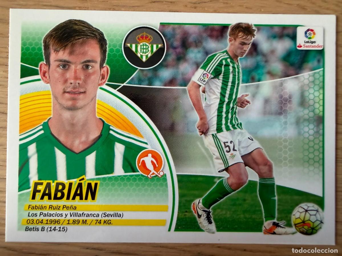 Cartes &agrave; collectionner de Football: 13B 13 B FABIAN ROOKIE REAL BETIS 16 17 2016 2017 LIGA SANTANDER COLECCIONES ESTE SIN PEGAR STICKER