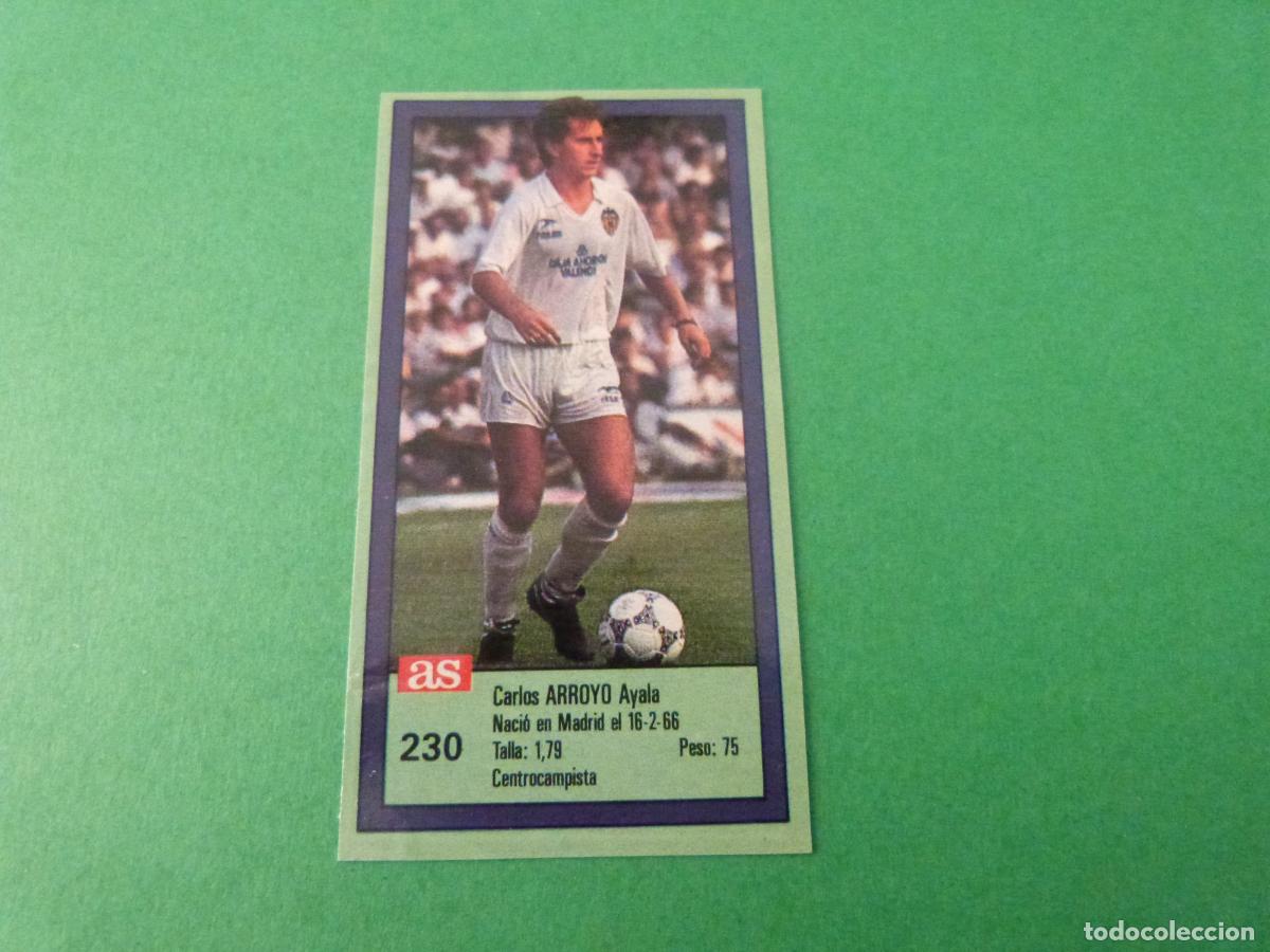Cromos de f&uacute;tbol: CROMO FUTBOL ARROYO VALENCIA C.F. RECORTADO N&ordm; 230 ASES DE LA LIGA 1989-1990/89-90 DIARIO AS