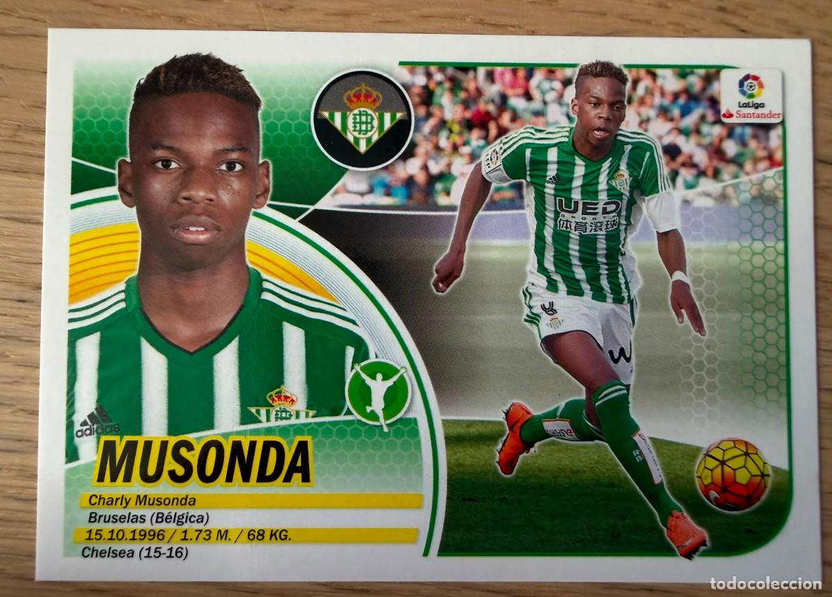 Cromos de f&uacute;tbol: 15 MUSONDA REAL BETIS 16 17 2016 2017 LIGA SANTANDER COLECCIONES ESTE SIN PEGAR STICKER