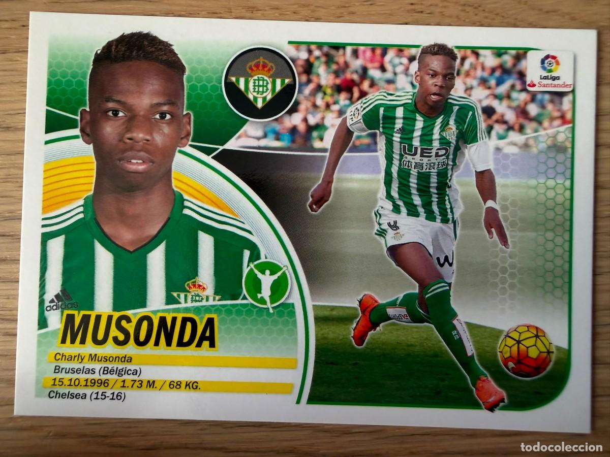Cromos de f&uacute;tbol: 15 MUSONDA REAL BETIS 16 17 2016 2017 LIGA SANTANDER COLECCIONES ESTE SIN PEGAR STICKER