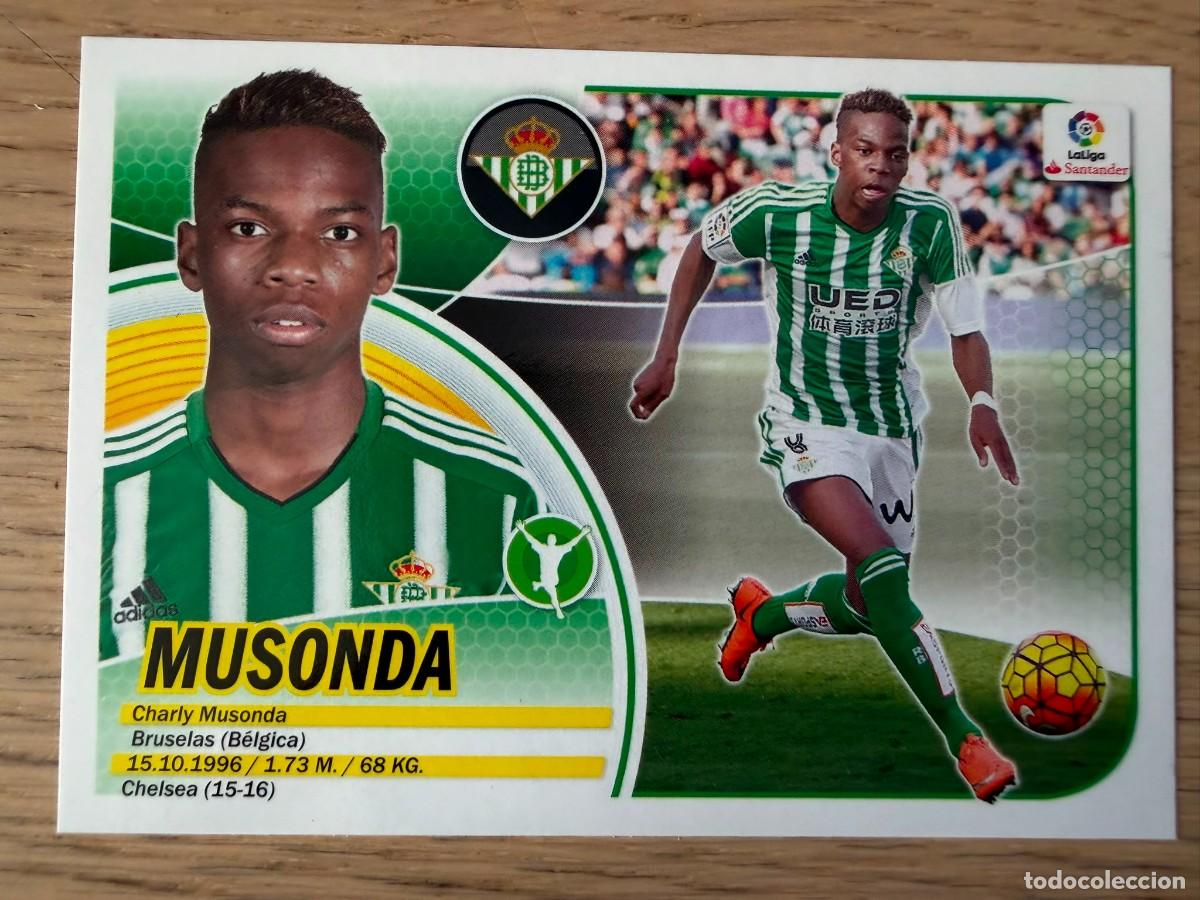 Cromos de f&uacute;tbol: 15 MUSONDA REAL BETIS 16 17 2016 2017 LIGA SANTANDER COLECCIONES ESTE SIN PEGAR STICKER