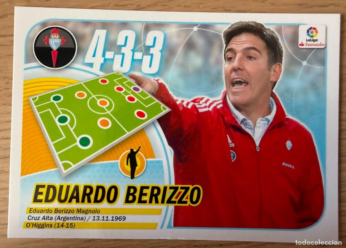 Cromos de f&uacute;tbol: 12 BERIZZO ENTRENADOR CELTA VIGO 16 17 2016 2017 LIGA SANTANDER COLECCIONES ESTE SIN PEGAR STICKER