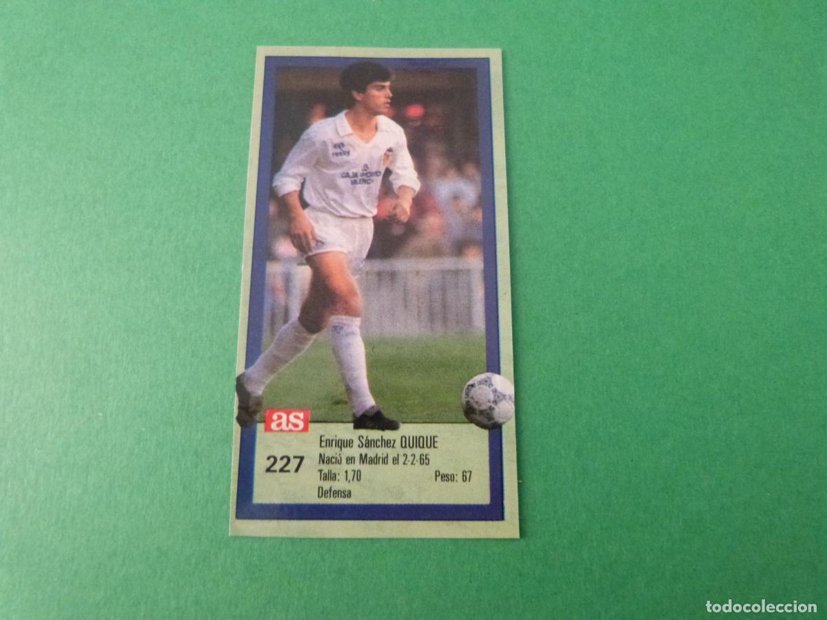 Cromos de f&uacute;tbol: CROMO FUTBOL QUIQUE VALENCIA C.F. RECORTADO N&ordm; 227 ASES DE LA LIGA 1989-1990/89-90 DIARIO AS