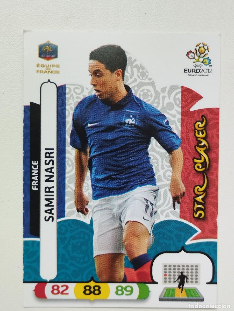 Cromos de f&uacute;tbol: CROMO CARD ADRENALYN PANINI EUROCOPA POLONIA UCRANIA EURO 2012 UEFA FRANCIA SAMIR NASRI STAR PLAYER