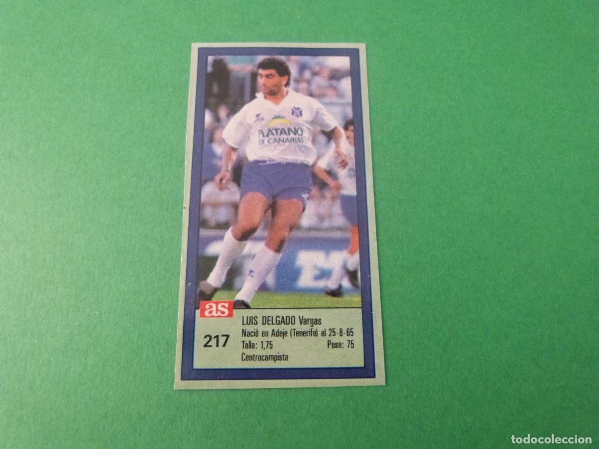 Cromos de f&uacute;tbol: CROMO FUTBOL LUIS C.D.TENERIFE RECORTADO N&ordm; 217 ASES DE LA LIGA 1989-1990/89-90 DIARIO AS