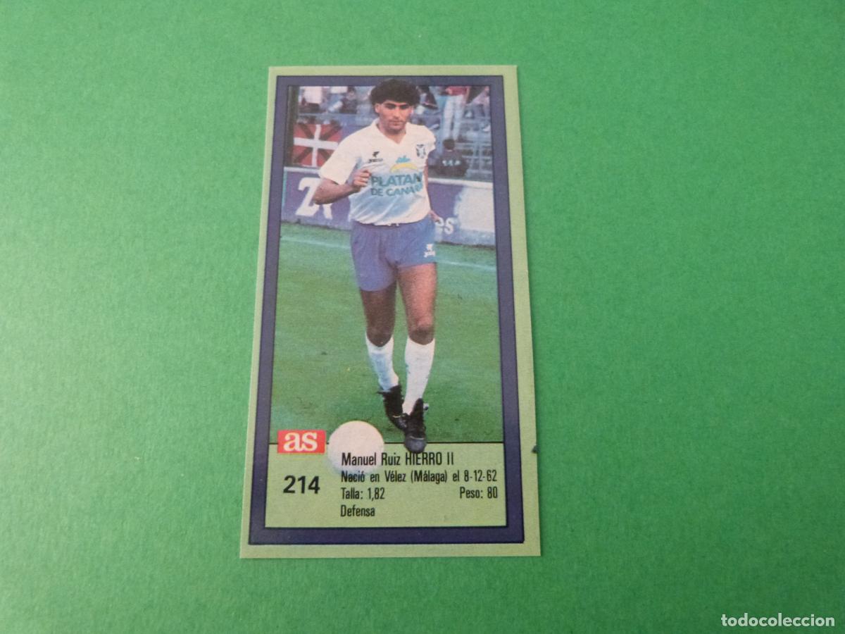 Cromos de f&uacute;tbol: CROMO FUTBOL HIERRO II C.D.TENERIFE RECORTADO N&ordm; 214 ASES DE LA LIGA 1989-1990/89-90 DIARIO AS