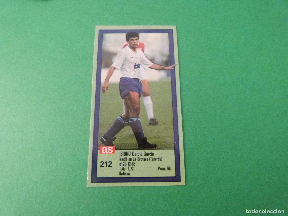 Cromos de f&uacute;tbol: CROMO FUTBOL ISIDRO C.D.TENERIFE RECORTADO N&ordm; 212 ASES DE LA LIGA 1989-1990/89-90 DIARIO AS