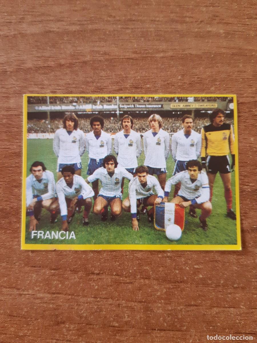 Cromos de f&uacute;tbol: N&deg;52 ALINEACI&Oacute;N FRANCIA PLATINI F&Uacute;TBOL EN ACCI&Oacute;N DANONE 82 MUNDIAL ESPA&Ntilde;A 1982. NUNCA PEGADO