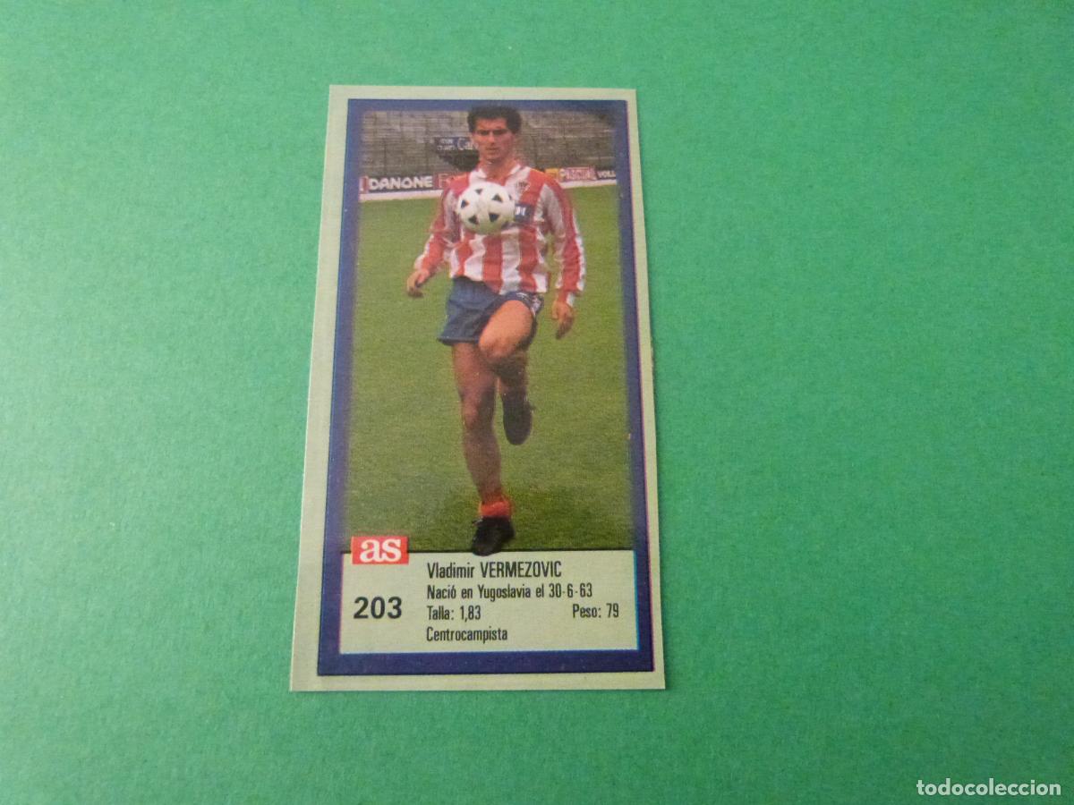 Cromos de f&uacute;tbol: CROMO FUTBOL VERMEZOVIC SPORTING DE GIJ&Oacute;N RECORTADO N&ordm; 203 ASES DE LA LIGA 1989-1990/89-90 DIARIO AS
