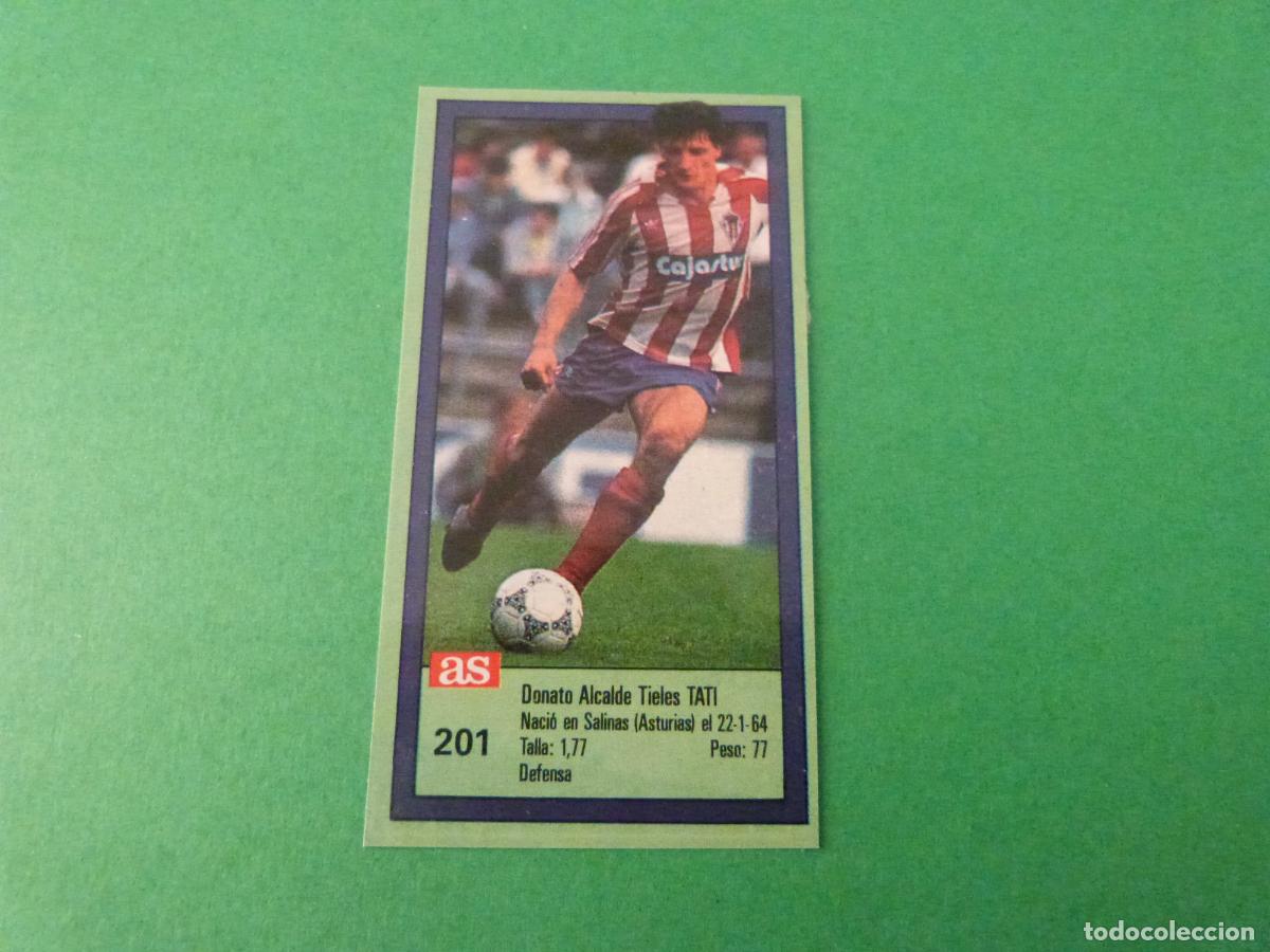 Cromos de f&uacute;tbol: CROMO FUTBOL TATI SPORTING DE GIJ&Oacute;N RECORTADO N&ordm; 201 ASES DE LA LIGA 1989-1990/89-90 DIARIO AS