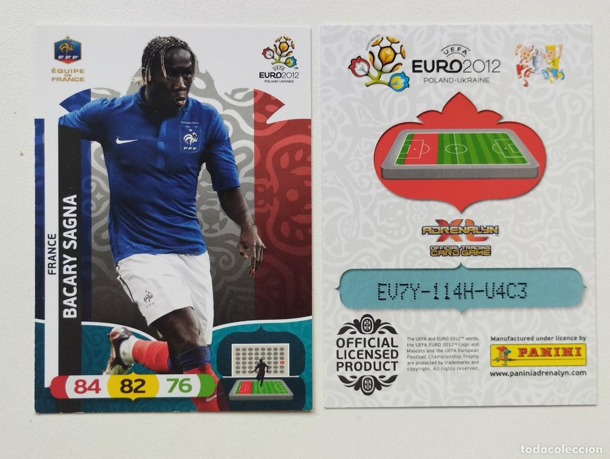 Cromos de f&uacute;tbol: CROMO CARD ADRENALYN PANINI EUROCOPA POLONIA UCRANIA EURO 2012 UEFA FRANCIA 80 BACARY SAGNA