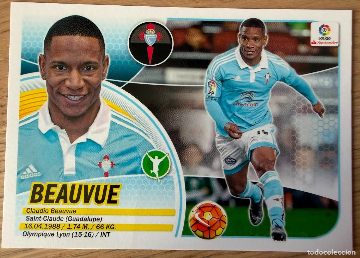 Cromos de f&uacute;tbol: 13 BEAUVUE CELTA VIGO 16 17 2016 2017 LIGA SANTANDER COLECCIONES ESTE SIN PEGAR STICKER