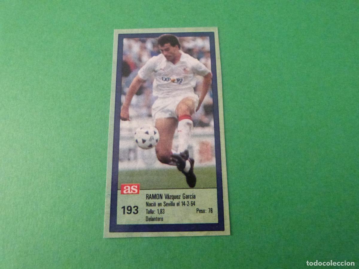 Cromos de Futebol: CROMO FUTBOL RAM&Oacute;N SEVILLA F.C. RECORTADO N&ordm; 193 ASES DE LA LIGA 1989-1990/89-90 DIARIO AS