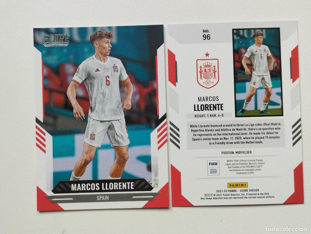 Cromos de Futebol: CROMO CARD PANINI SCORE SOCCER 2021 2022 21 22 ESPA&Ntilde;A 96 MARCOS LLORENTE