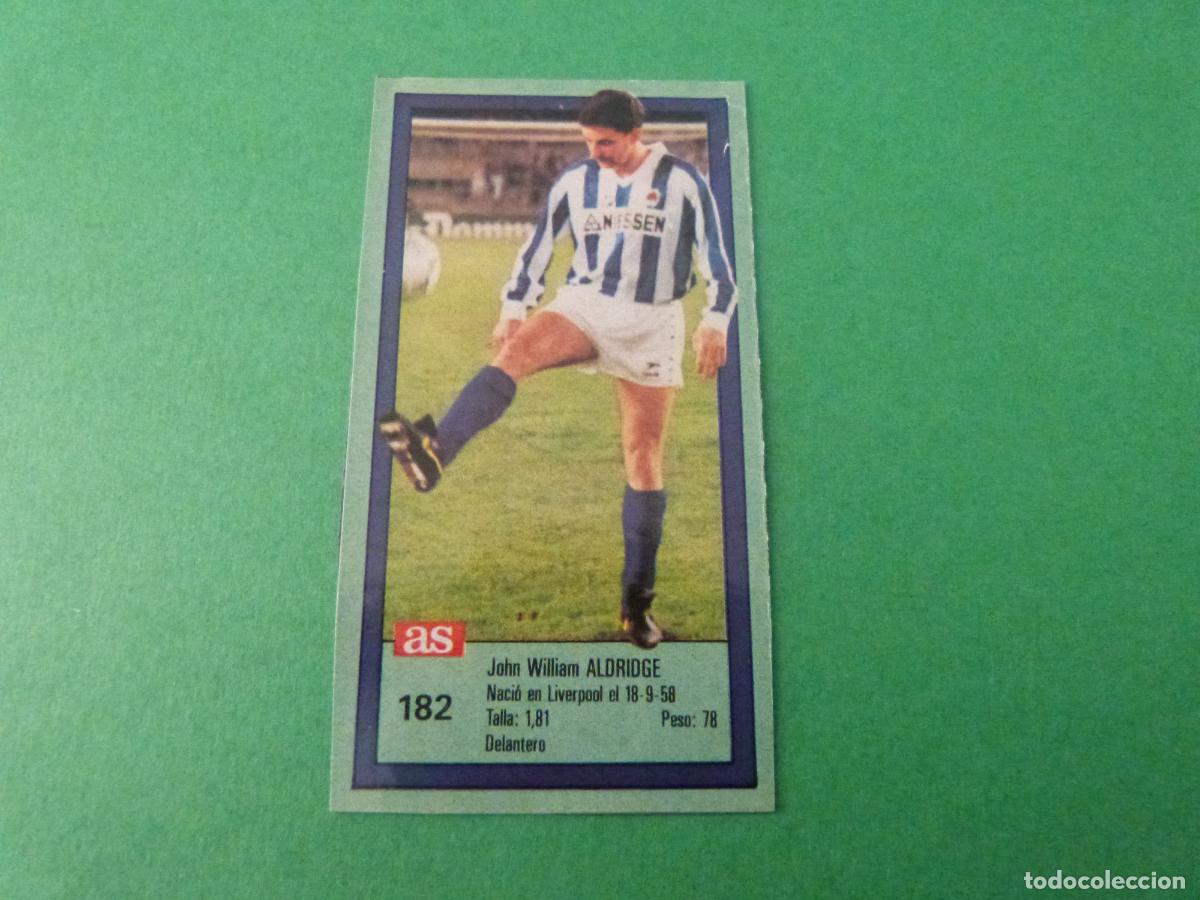 Cromos de Futebol: CROMO FUTBOL ALRIDGE REAL SOCIEDAD RECORTADO N&ordm; 182 ASES DE LA LIGA 1989-1990/89-90 DIARIO AS