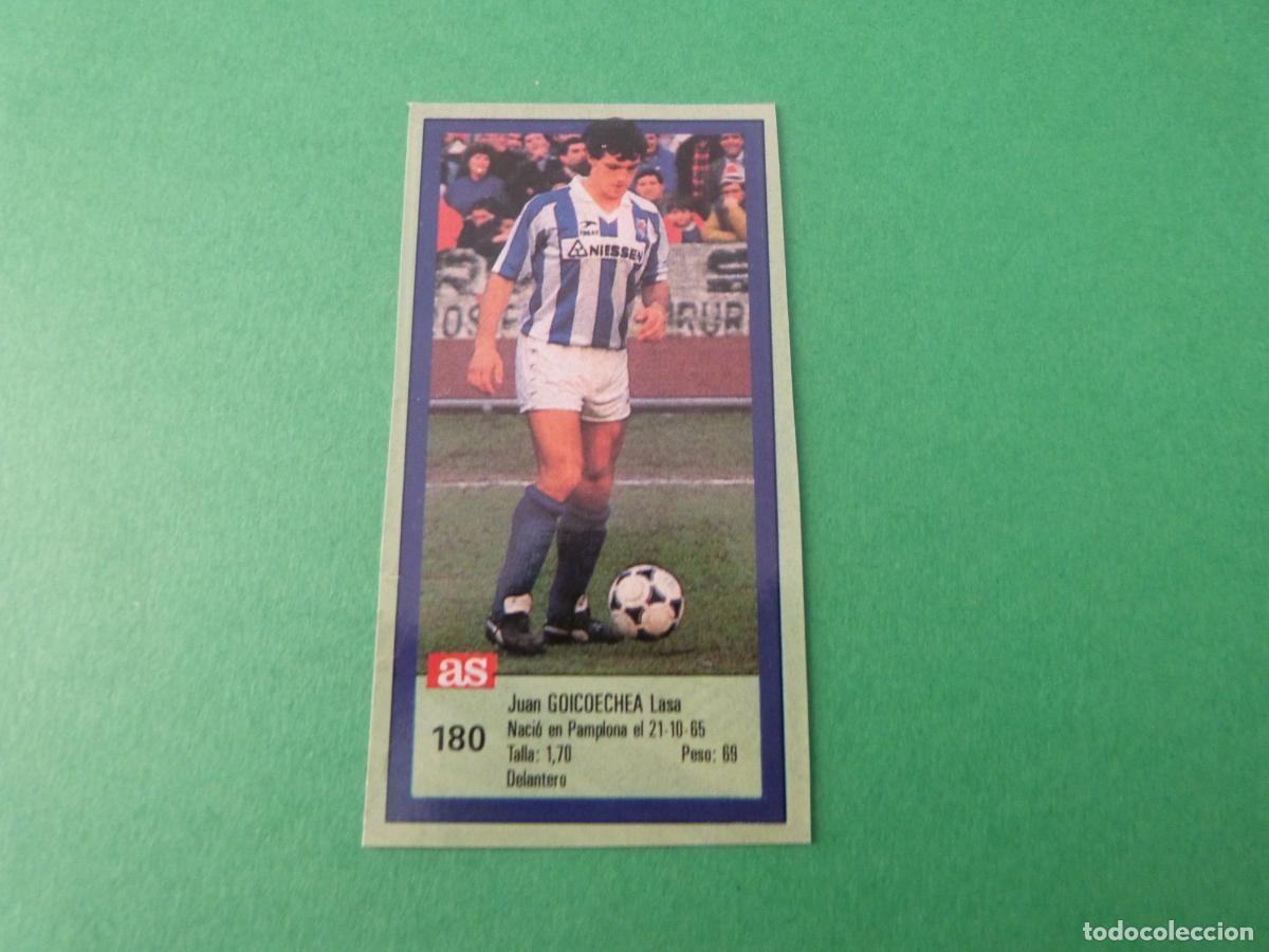 Cromos de Futebol: CROMO FUTBOL GOICOECHEA REAL SOCIEDAD RECORTADO N&ordm; 180 ASES DE LA LIGA 1989-1990/89-90 DIARIO AS