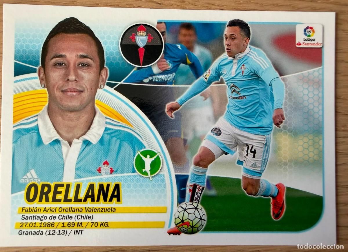 Cromos de f&uacute;tbol: 16 ORELLANA CELTA VIGO 16 17 2016 2017 LIGA SANTANDER COLECCIONES ESTE SIN PEGAR STICKER