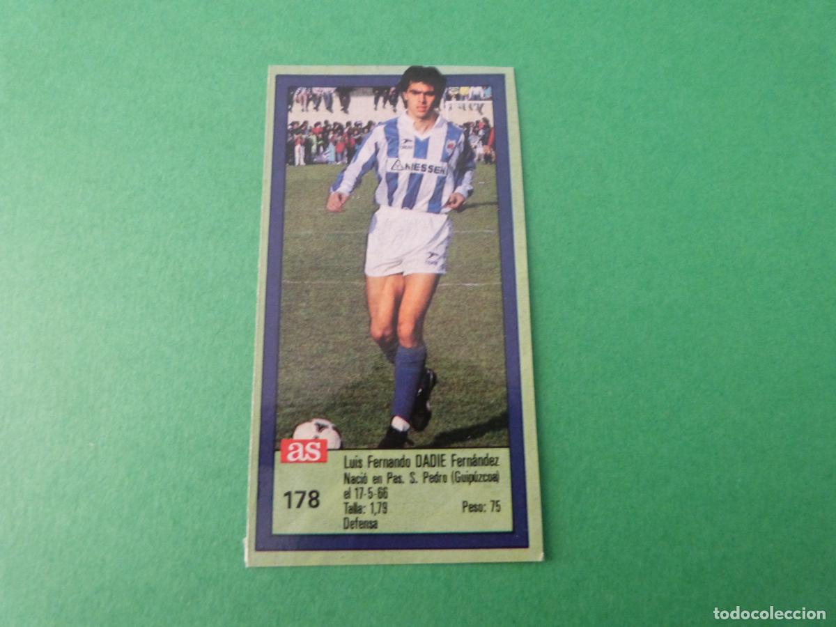 Cromos de f&uacute;tbol: CROMO FUTBOL DADIE REAL SOCIEDAD RECORTADO N&ordm; 178 ASES DE LA LIGA 1989-1990/89-90 DIARIO AS