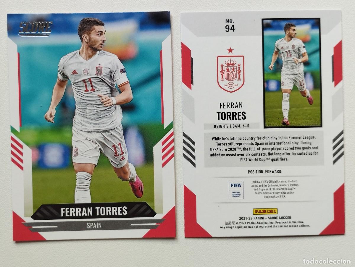Cromos de f&uacute;tbol: CROMO CARD PANINI SCORE SOCCER 2021 2022 21 22 ESPA&Ntilde;A 94 FERRAN TORRES