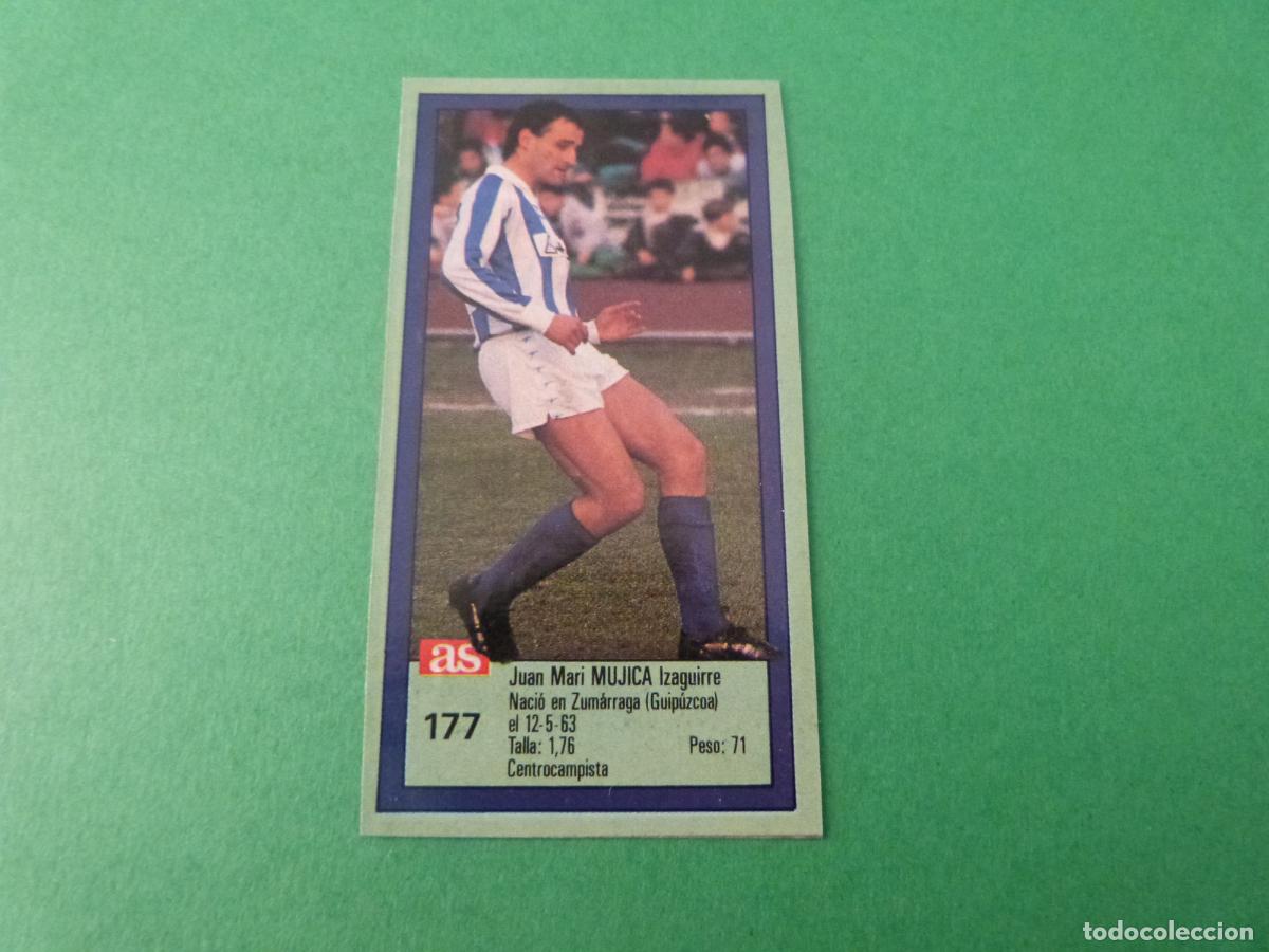 Cromos de f&uacute;tbol: CROMO FUTBOL MUJICA REAL SOCIEDAD RECORTADO N&ordm; 177 ASES DE LA LIGA 1989-1990/89-90 DIARIO AS
