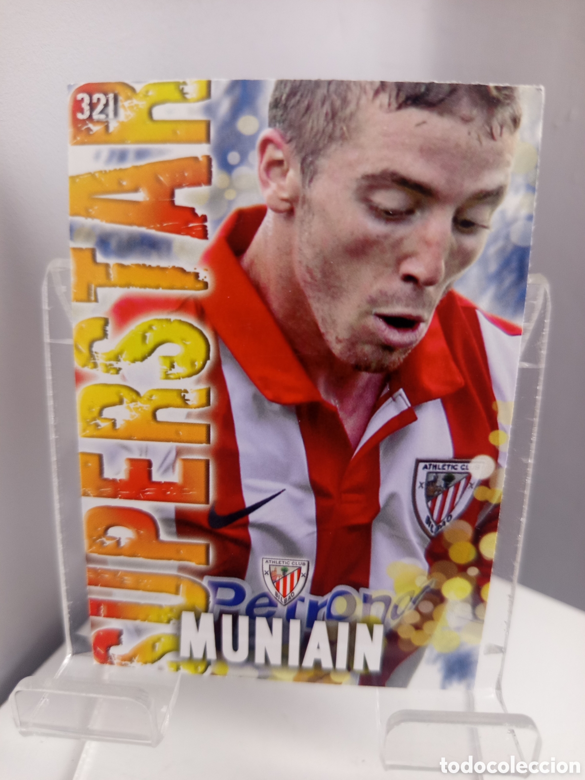 Cartes &agrave; collectionner de Football: ❇️ CROMO ⚽ MUNIAIN ATHLETIC DE BILBAO 321 SUPERSTAR FICHAS LIGA 2014 13 14 2013 2014 MUNDICROMO ❇️
