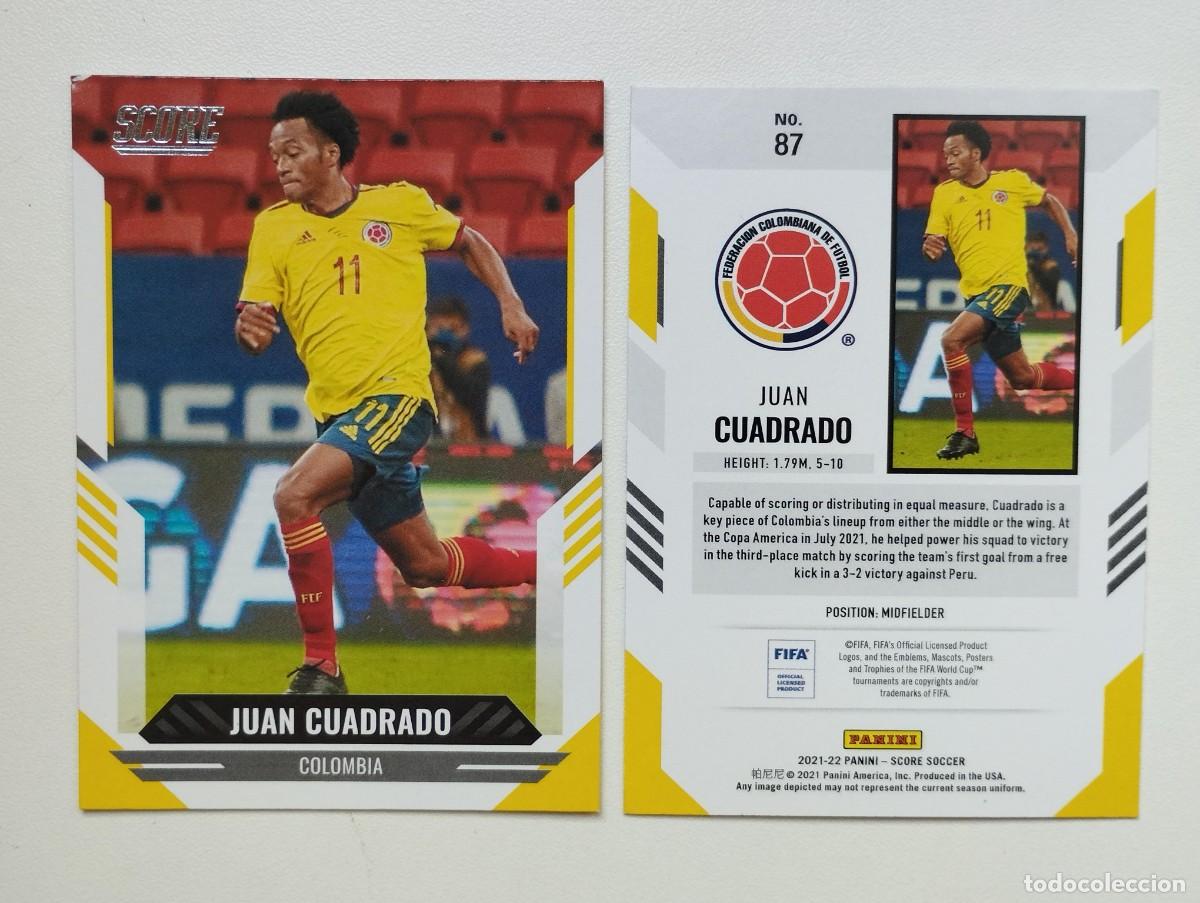 Cromos de f&uacute;tbol: CROMO CARD PANINI SCORE SOCCER 2021 2022 21 22 COLOMBIA 87 JUAN CUADRADO