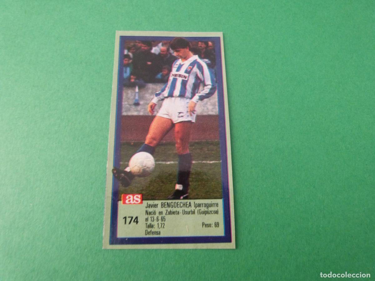 Cromos de f&uacute;tbol: CROMO FUTBOL BENGOECHEA REAL SOCIEDAD RECORTADO N&ordm; 174 ASES DE LA LIGA 1989-1990/89-90 DIARIO AS