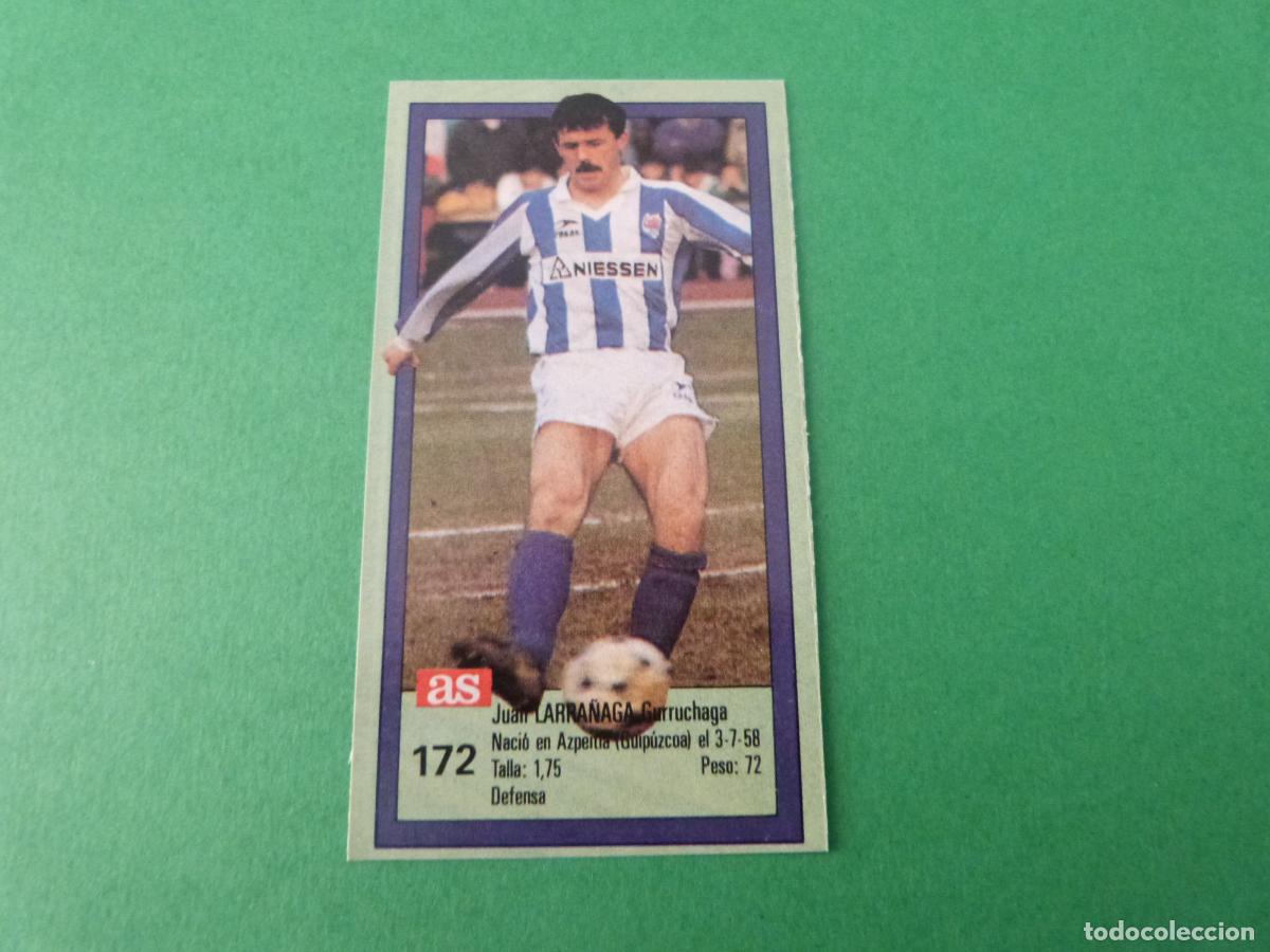 Cromos de f&uacute;tbol: CROMO FUTBOL LARRA&Ntilde;AGA REAL SOCIEDAD RECORTADO N&ordm; 172 ASES DE LA LIGA 1989-1990/89-90 DIARIO AS