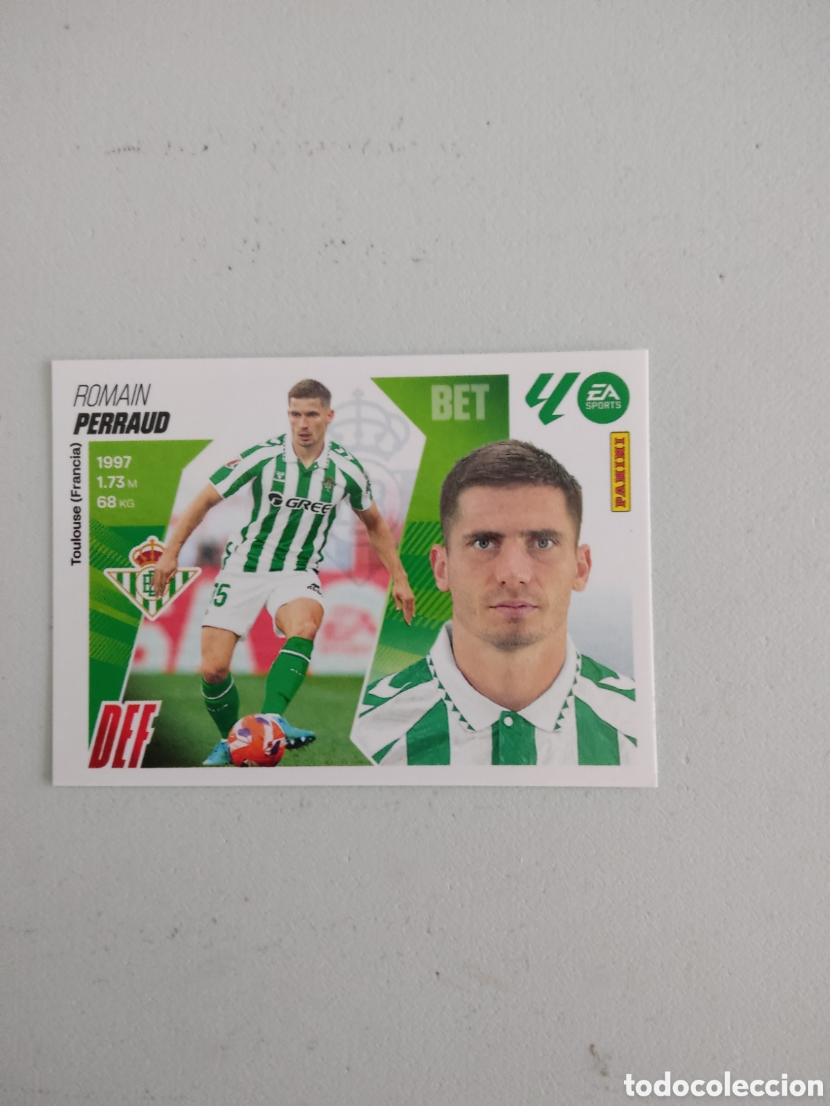 Cromos de f&uacute;tbol: 9 PERRAUD REAL BETIS LIGA ESTE 2025 2026