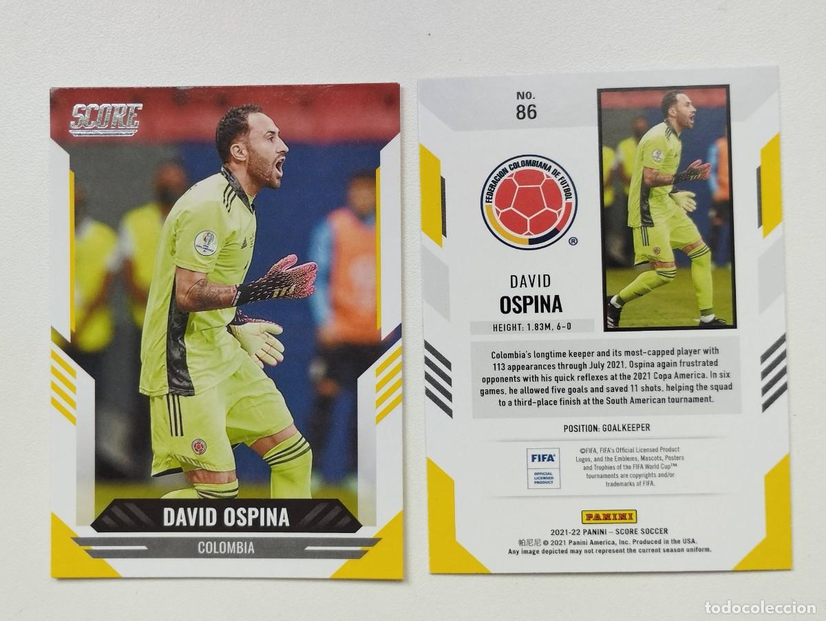 Cromos de f&uacute;tbol: CROMO CARD PANINI SCORE SOCCER 2021 2022 21 22 COLOMBIA 86 DAVID OSPINA