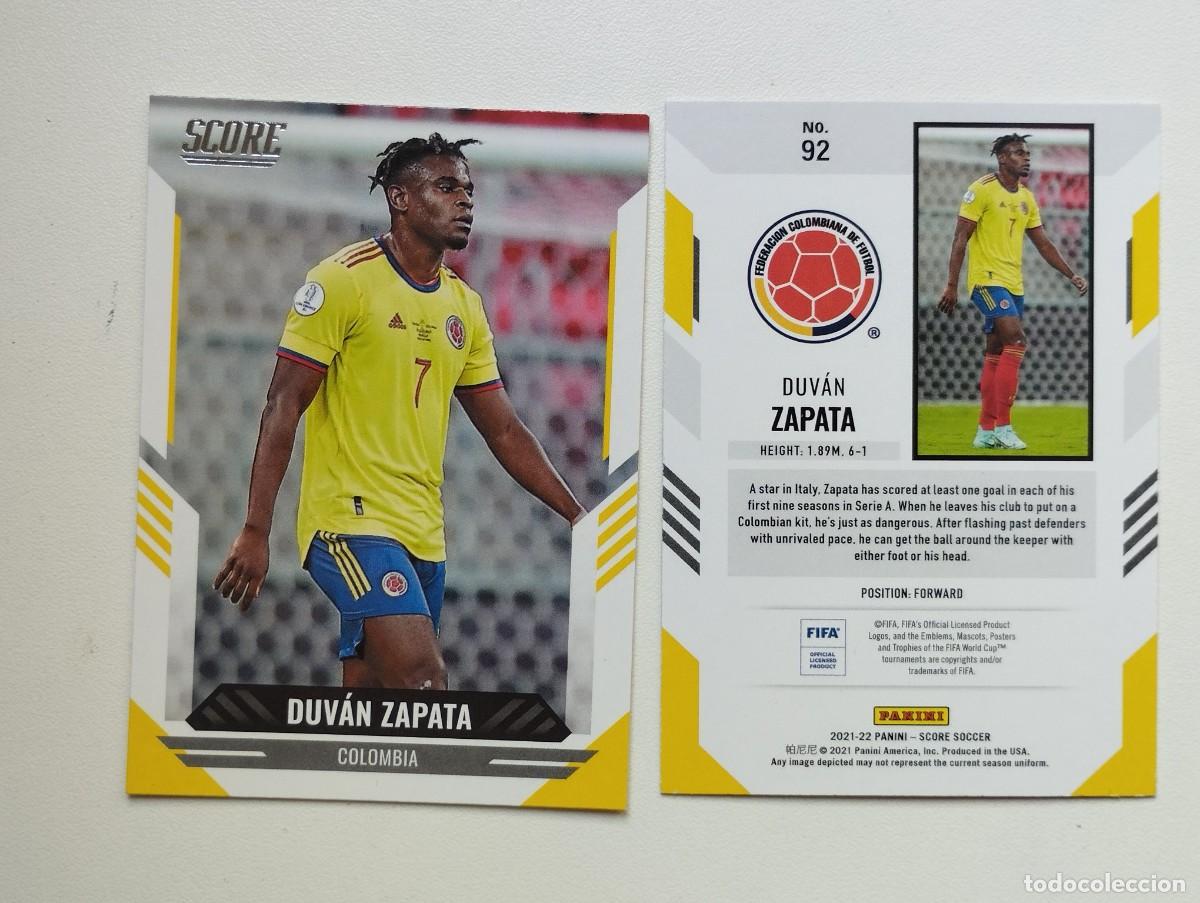Cromos de f&uacute;tbol: CROMO CARD PANINI SCORE SOCCER 2021 2022 21 22 COLOMBIA 92 DUVAN ZAPATA