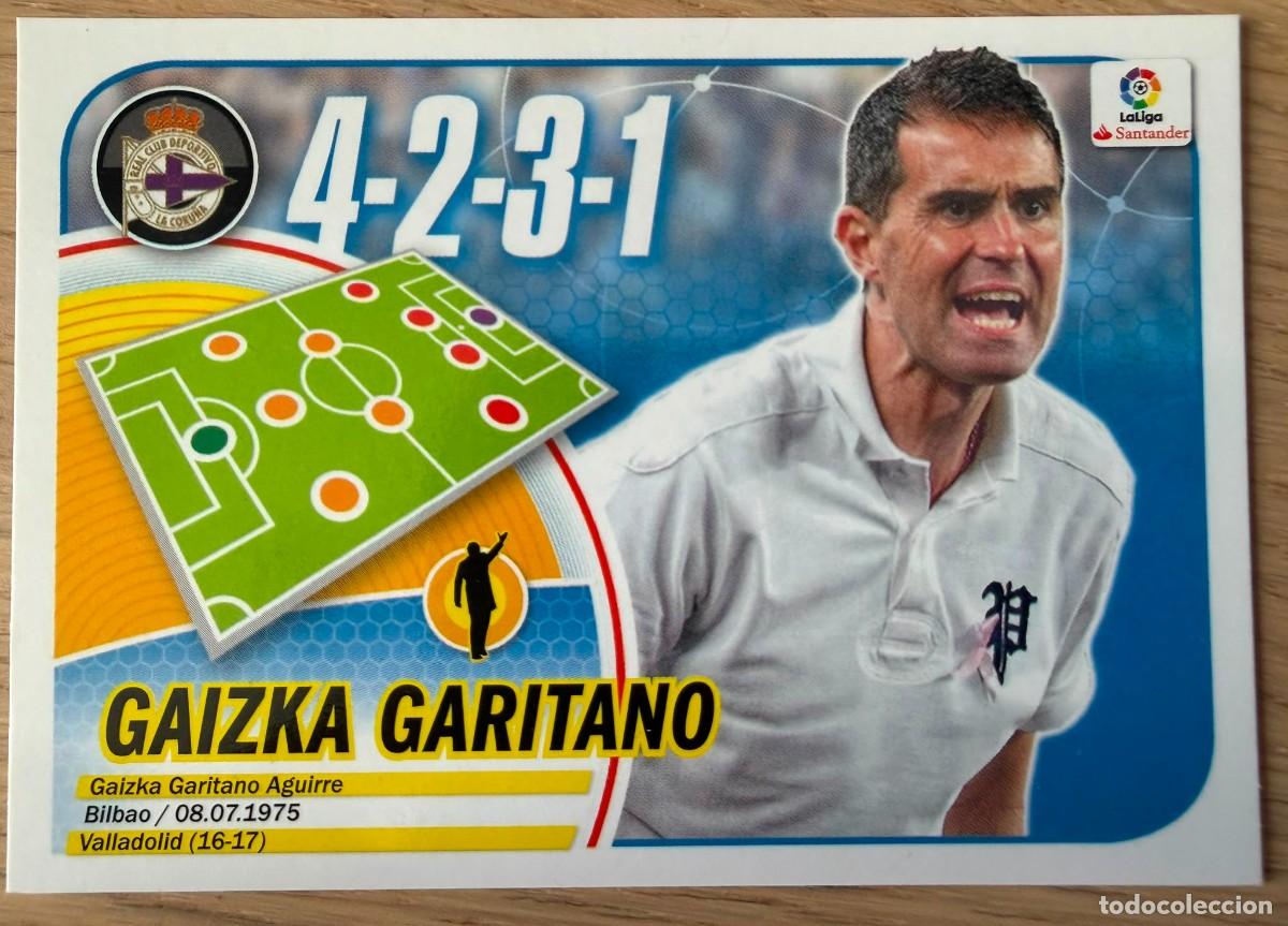 Football Stickers: 14 GARITANO ENTRENADOR DEPORTIVO CORI&Ntilde;A 16 17 2016 2017 LIGA SANTANDER COLECCIONES ESTE SIN PEGAR