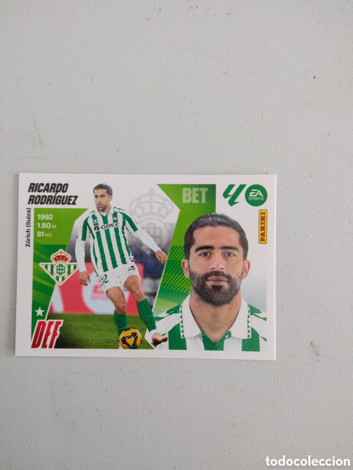 Football Stickers: 10A RICARDO RODR&Iacute;GUEZ REAL BETIS LIGA ESTE 2025 2026