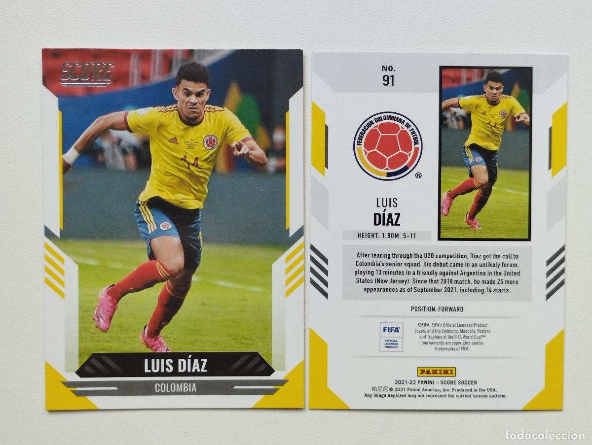 Football Stickers: CROMO CARD PANINI SCORE SOCCER 2021 2022 21 22 COLOMBIA 91 LUIS DIAZ