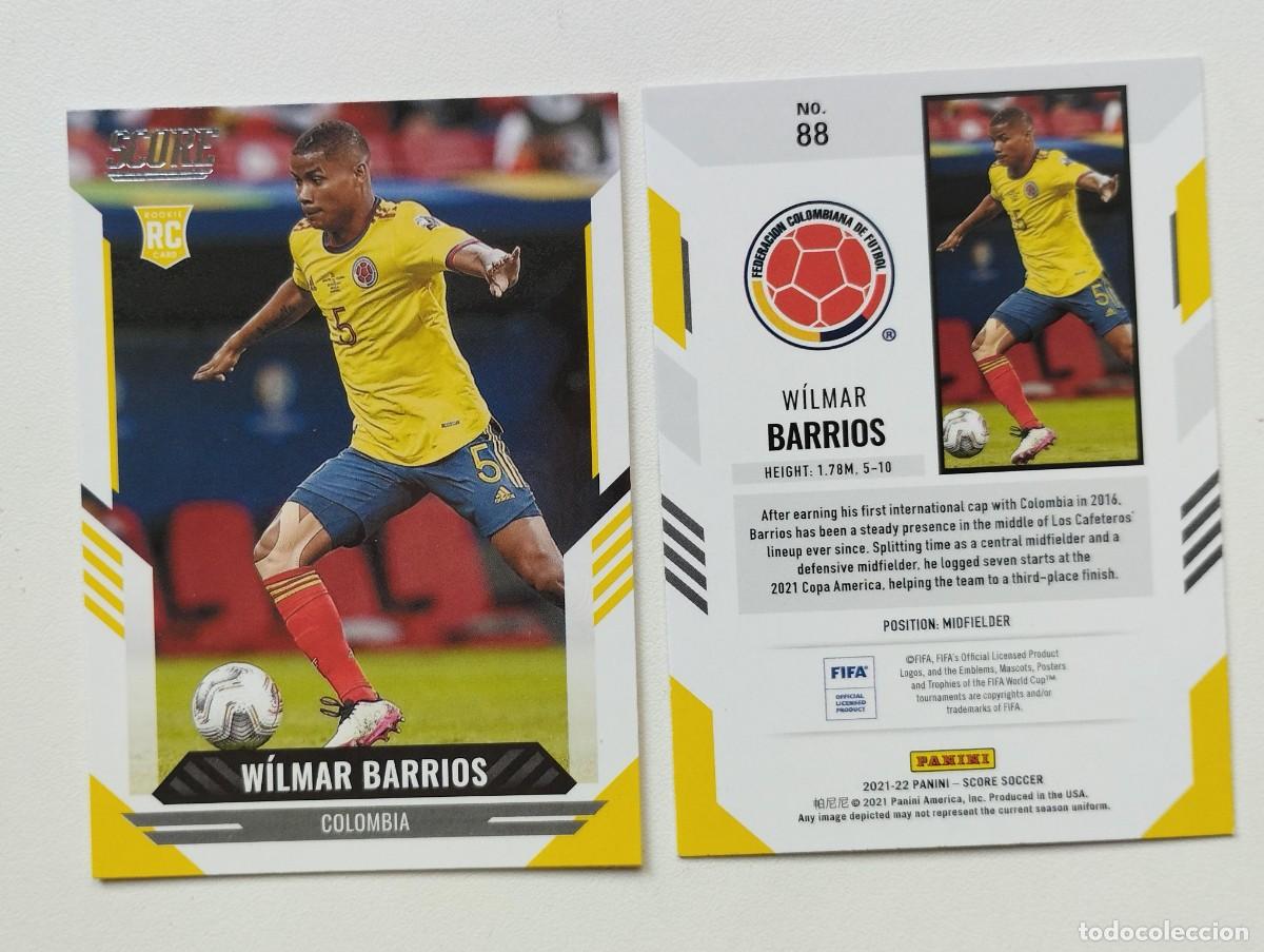 Football Stickers: CROMO CARD PANINI SCORE SOCCER 2021 2022 21 22 COLOMBIA 88 WILMAR BARRIOS RC ROOKIE