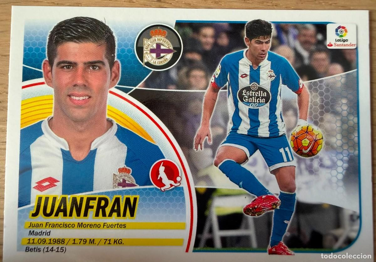 Cartes &agrave; collectionner de Football: 3B 3 B JUANFRAN DEPORTIVO CORU&Ntilde;A 16 17 2016 2017 LIGA SANTANDER COLECCIONES ESTE SIN PEGAR STICKER