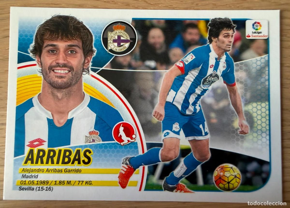 Cromos de f&uacute;tbol: 6 ARRIBAS DEPORTIVO CORI&Ntilde;A 16 17 2016 2017 LIGA SANTANDER COLECCIONES ESTE SIN PEGAR STICKER