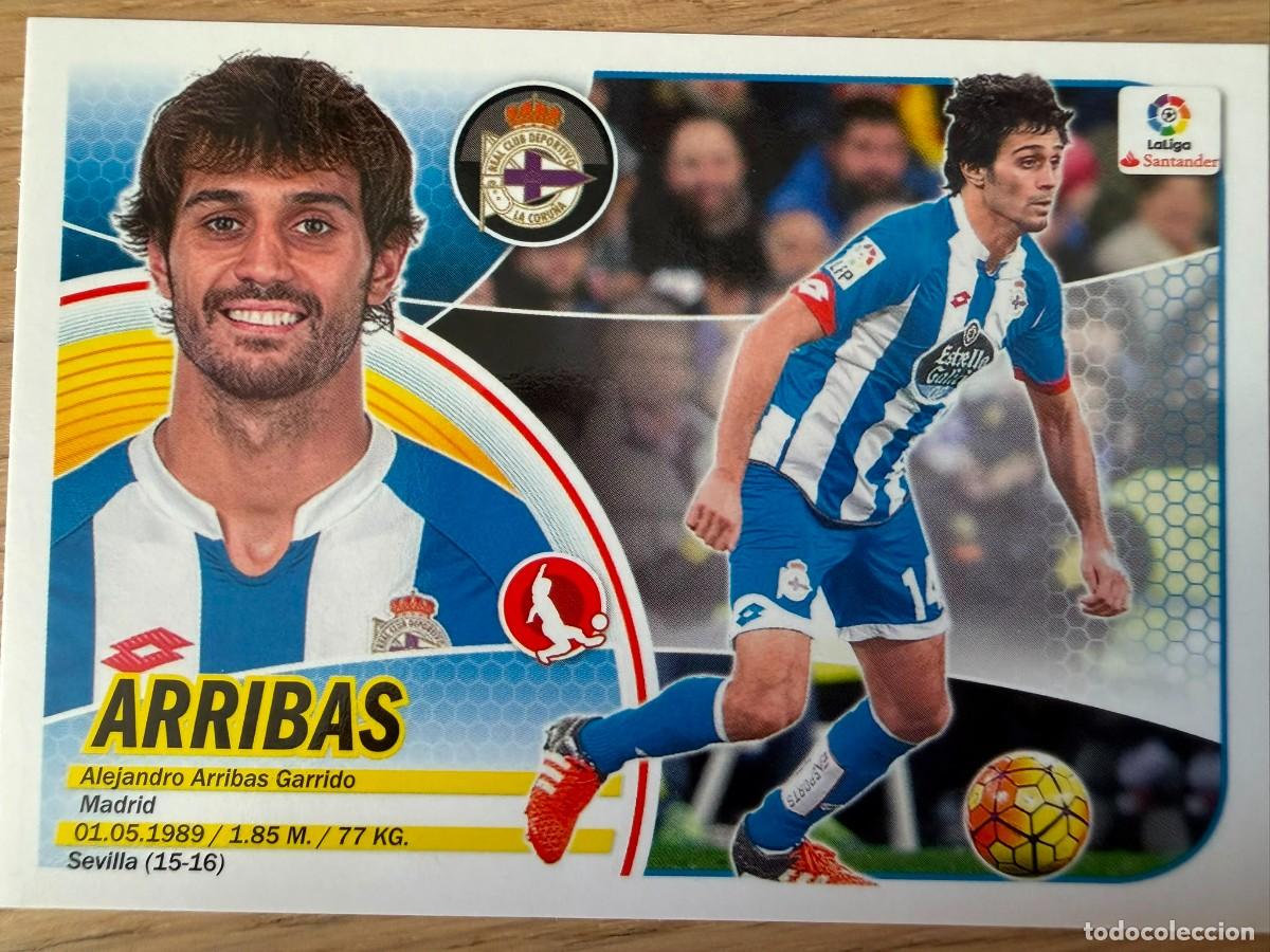 Cromos de f&uacute;tbol: 6 ARRIBAS DEPORTIVO CORI&Ntilde;A 16 17 2016 2017 LIGA SANTANDER COLECCIONES ESTE SIN PEGAR STICKER