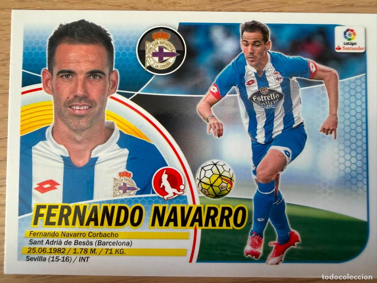 Cromos de f&uacute;tbol: 7 FERNANDO NAVARRO DEPORTIVO CORI&Ntilde;A 16 17 2016 2017 LIGA SANTANDER COLECCIONES ESTE SIN PEGAR