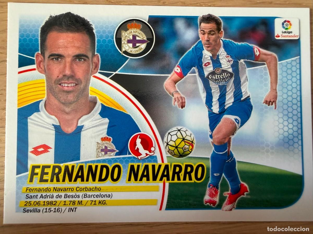 Cromos de f&uacute;tbol: 7 FERNANDO NAVARRO DEPORTIVO CORI&Ntilde;A 16 17 2016 2017 LIGA SANTANDER COLECCIONES ESTE SIN PEGAR