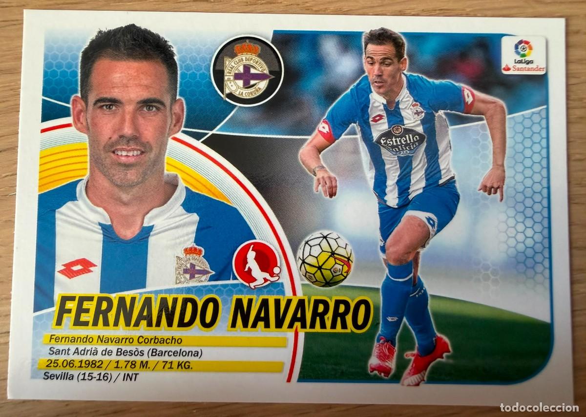 Cromos de f&uacute;tbol: 7 FERNANDO NAVARRO DEPORTIVO CORI&Ntilde;A 16 17 2016 2017 LIGA SANTANDER COLECCIONES ESTE SIN PEGAR