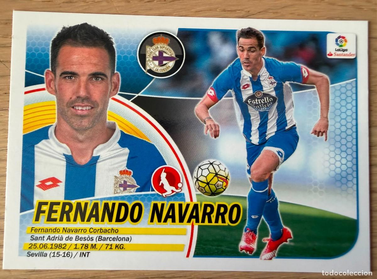 Cromos de f&uacute;tbol: 7 FERNANDO NAVARRO DEPORTIVO CORI&Ntilde;A 16 17 2016 2017 LIGA SANTANDER COLECCIONES ESTE SIN PEGAR