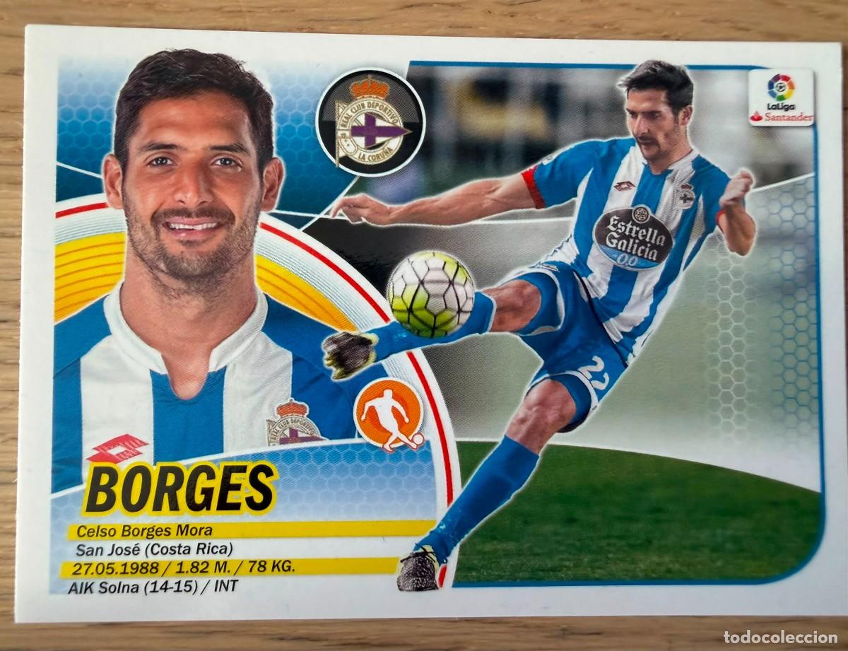 Cromos de f&uacute;tbol: 10 BORGES DEPORTIVO CORI&Ntilde;A 16 17 2016 2017 LIGA SANTANDER COLECCIONES ESTE SIN PEGAR STICKER