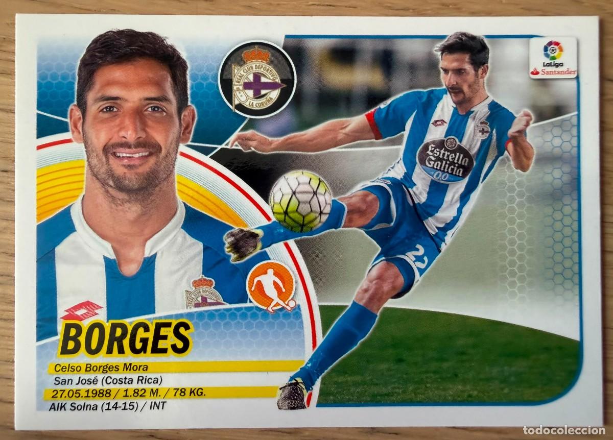 Cromos de f&uacute;tbol: 10 BORGES DEPORTIVO CORI&Ntilde;A 16 17 2016 2017 LIGA SANTANDER COLECCIONES ESTE SIN PEGAR STICKER