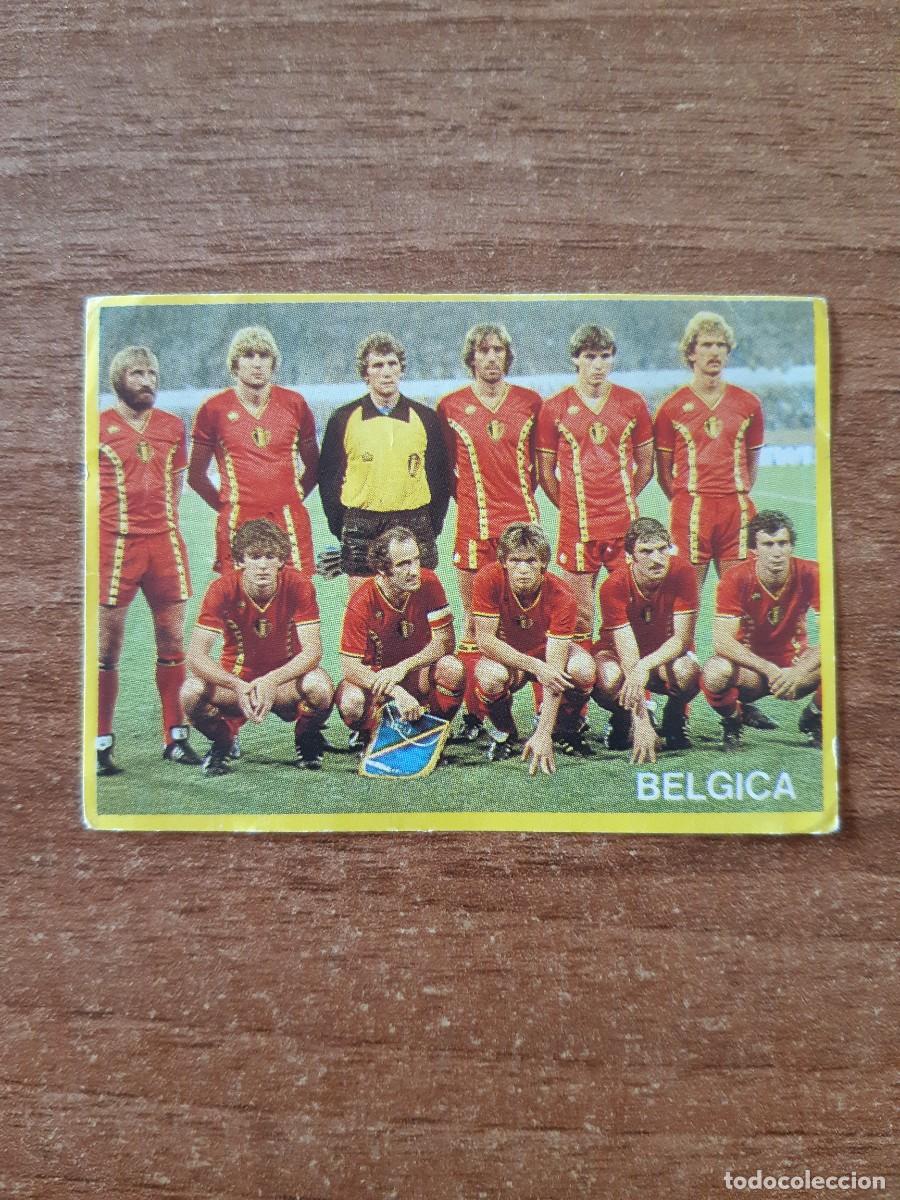 Cromos de f&uacute;tbol: N&deg;38 ALINEACI&Oacute;N B&Eacute;LGICA F&Uacute;TBOL EN ACCI&Oacute;N DANONE 82 MUNDIAL ESPA&Ntilde;A 1982. NUNCA PEGADO, SIN PEGAR