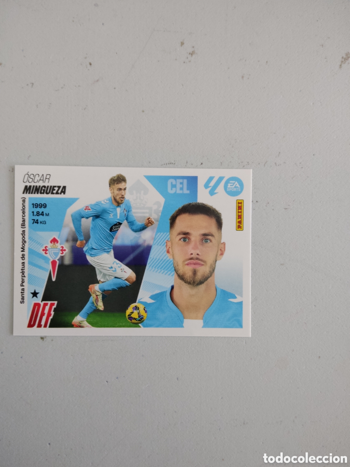 Cromos de f&uacute;tbol: 9 OSCAR MINGUEZA CELTA LIGA ESTE 2025 2026