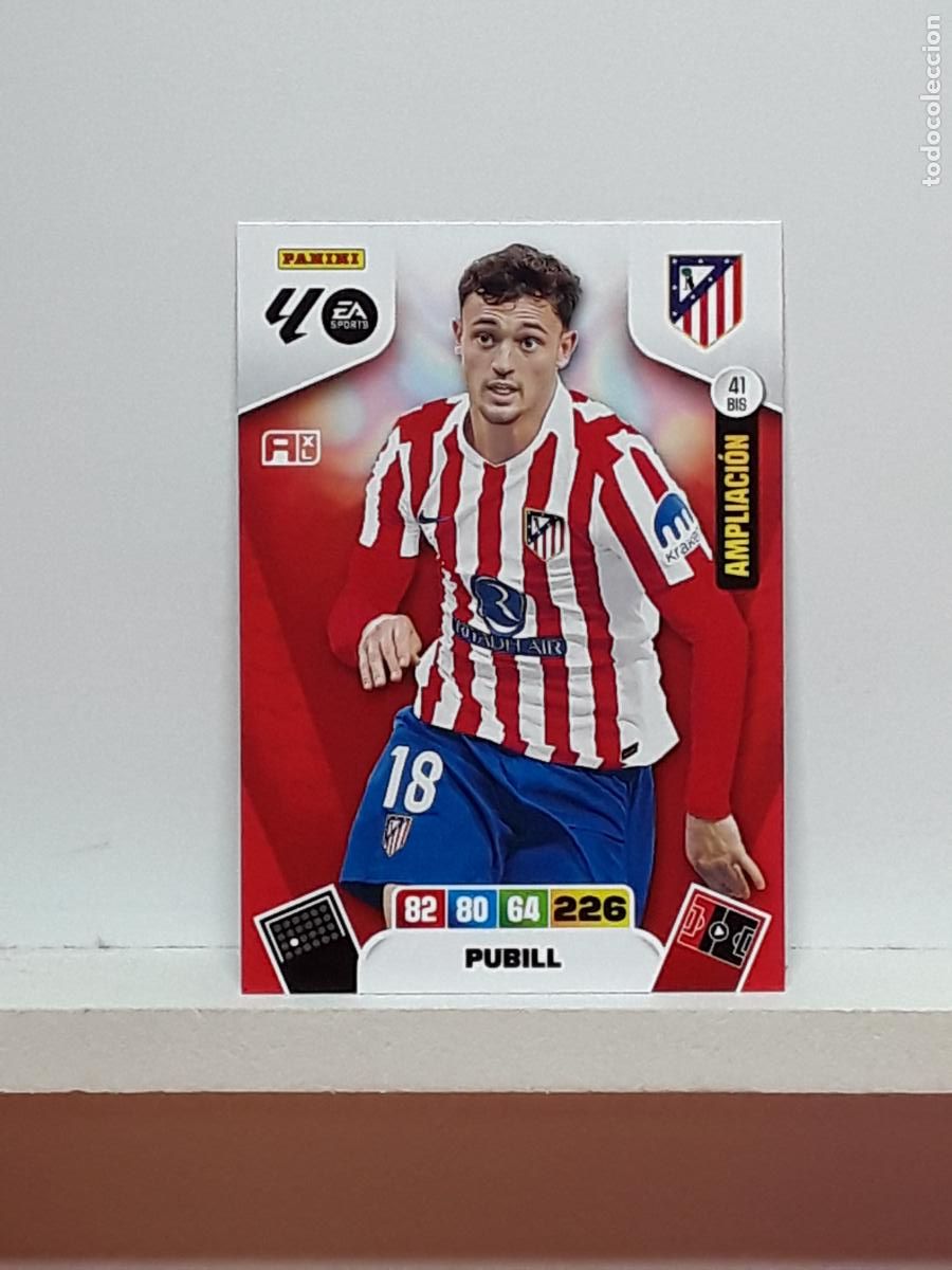 Cromos de f&uacute;tbol: ADRENALYN 2025 2026 25 26 ALBUM PANINI LIGA N 41BIS 41 BIS ATLETICO MADRID PUBILL