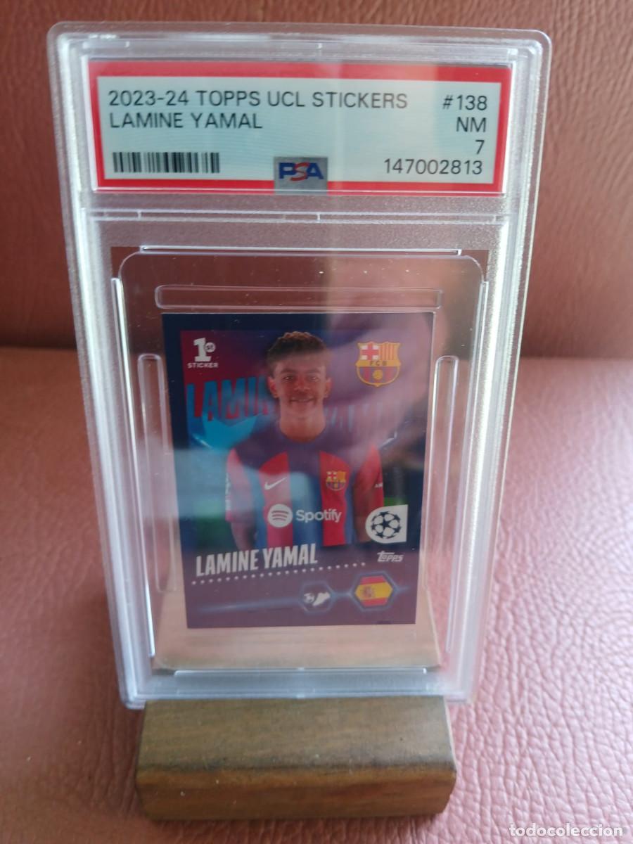 Cartes &agrave; collectionner de Football: 23-24 TOPPS UCL STICKERS. LAMINE YAMAL ROOKIE PSA7