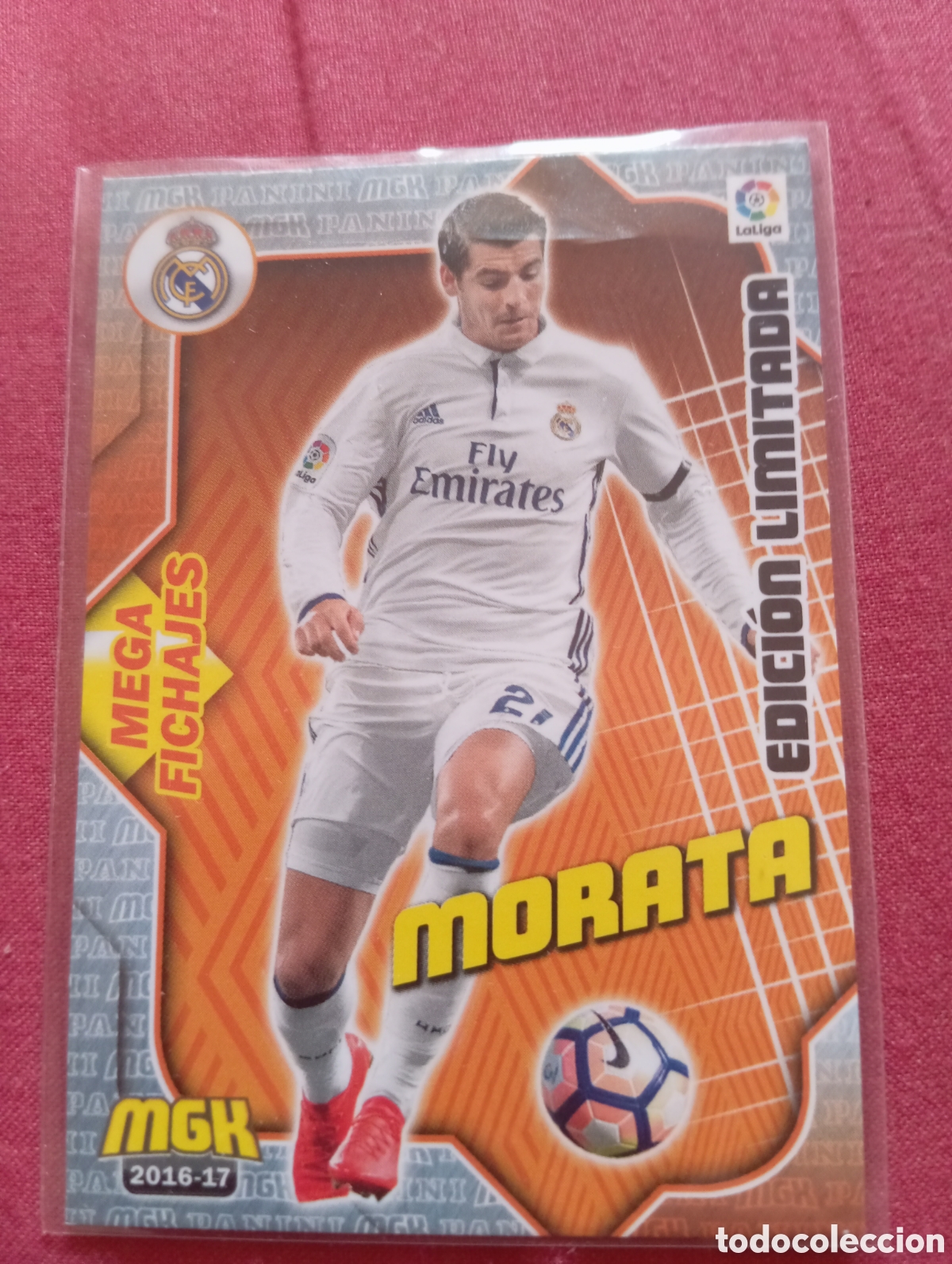 Cromos de f&uacute;tbol: Morata Real Madrid MEGA FICHAJES EDICION LIMITADA n&deg;346 B / PANINI MEGACRACKS 2016/2017